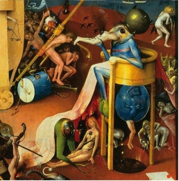 Devil on Night Chair Sculpture Bosch Garden of Earthly Delights Inpired